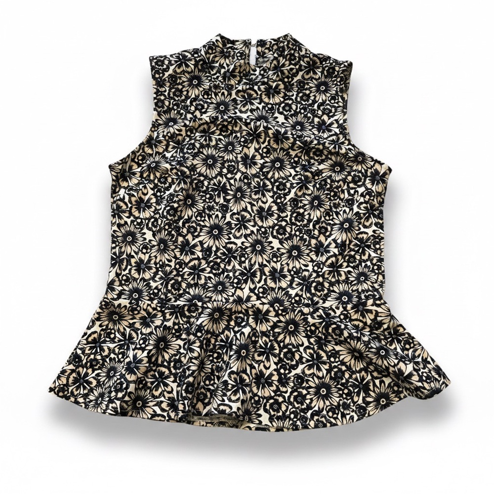 Banana Republic Floral Peplum Sleeveless Blouse Size S